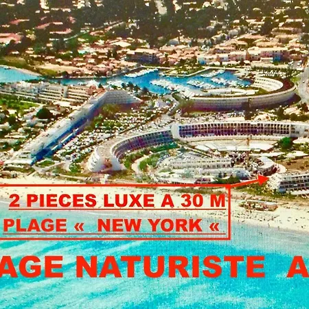 T2 Heliopolis Luxe New York Village Naturiste Cap D 아파트 아그